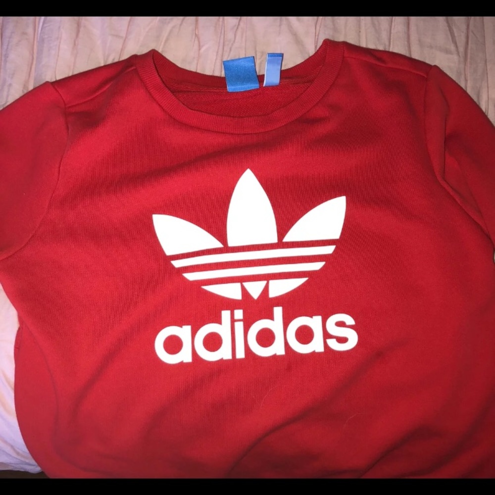 Red Adidas Crewneck